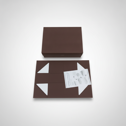 Foldable Magnetic Gift Box – Elegant Dark Brown Hamper Box