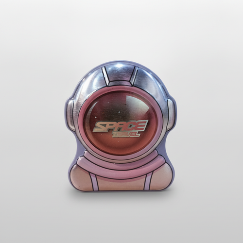 Space Travel Astronaut Helmet Pencil Sharpener Tin