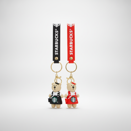 Starbucks Teddy Bear Keychain | Barista Bear Charm