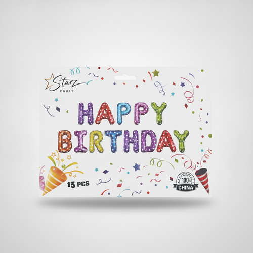 Happy Birthday Foil Balloon Banner