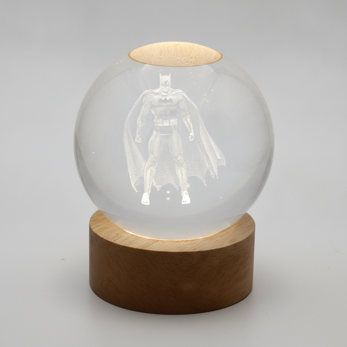 Batman 3D Crystal Ball Lamp – DC Comics Collectible Night Light