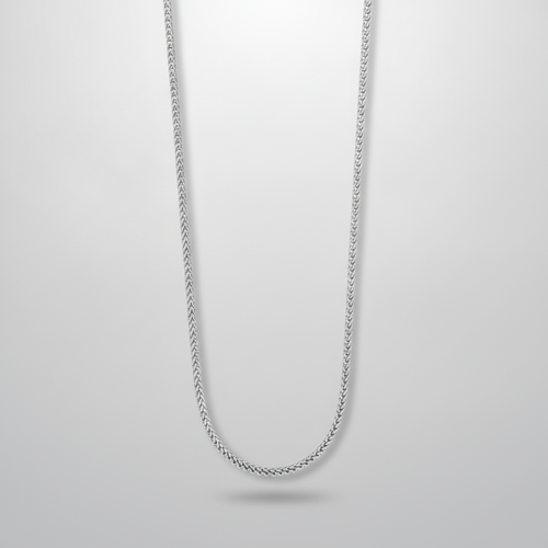 Men's Silver Franco Chain Necklace – Stainless Steel