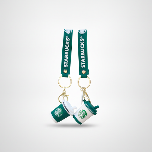 Starbucks Mini Cup Keychain with Silicone Wrist Strap
