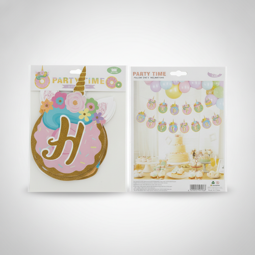 Unicorn Happy Birthday Banner Party Decoration Set