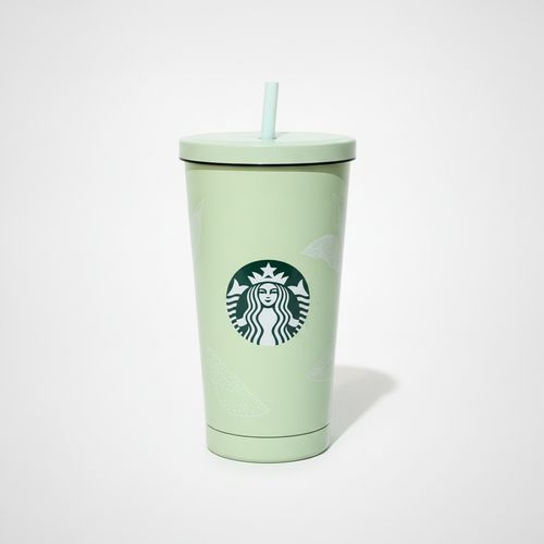 Starbucks Sage Green Insulated Tumbler with Straw – 590ml