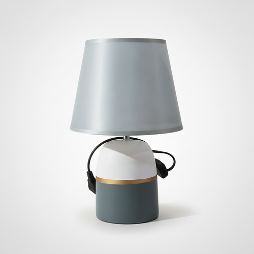 Modern Two-Tone Table Lamp with Fabric Shade