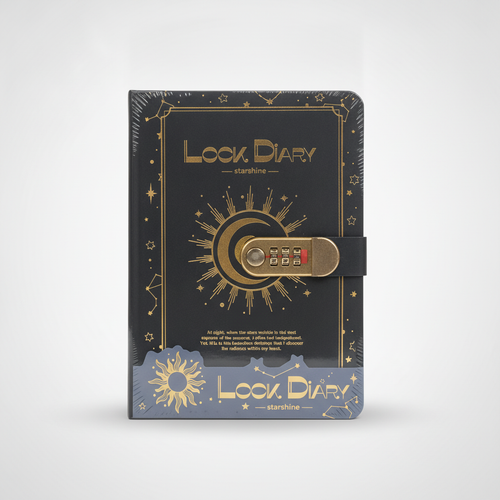 Starshine Lock Diary – Celestial Combination Lock Journal