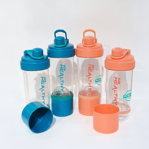 Ciille Healthy Gym Protein Shaker Bottle with Storage Container 880ml
