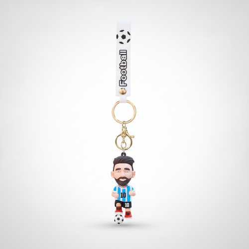 Messi #10 Argentina Football Keychain Figurine