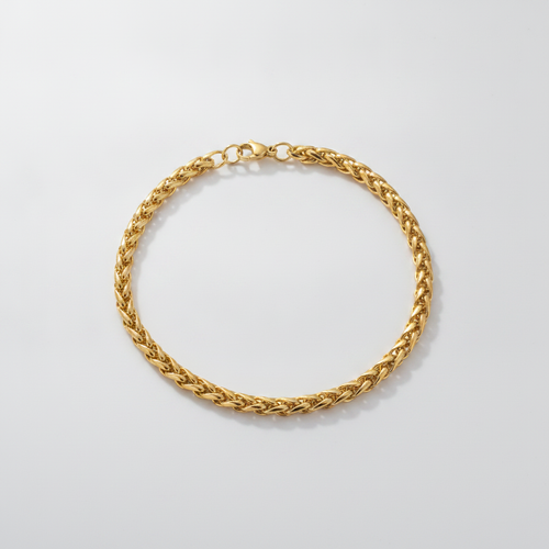 Men's Gold Wheat Chain Bracelet – Bold Franco Link