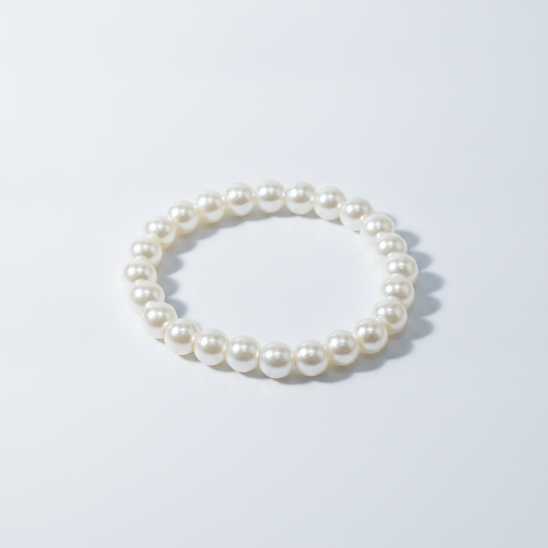 Classic White Pearl Stretch Bracelet