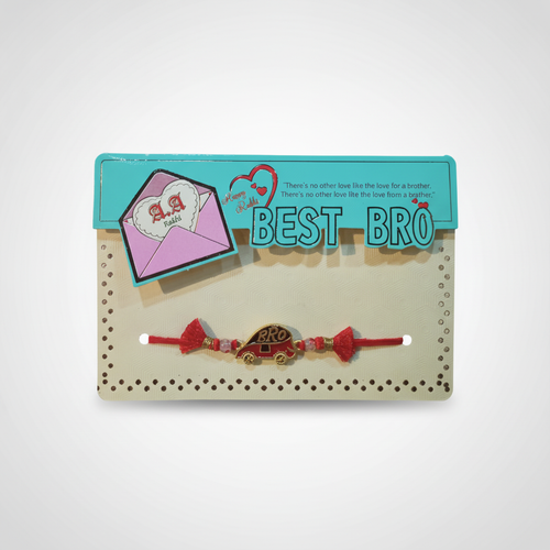 Best Bro Car Rakhi with Greeting Card – Happy Rakhi Gift