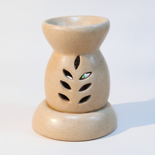 Ceramic Electric Essential Oil Diffuser – Leaf Cut-Out Design