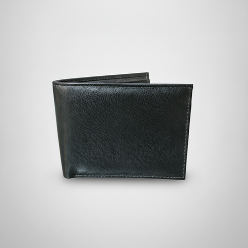 Wrangler Men's Classic Black Bifold Leather Wallet