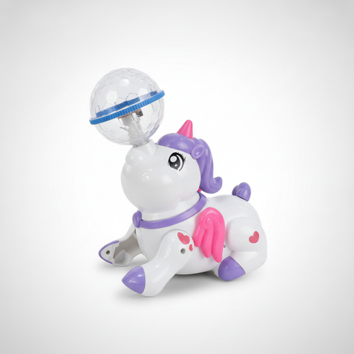 Magical LED Unicorn Musical Toy with Spinning Disco Ball