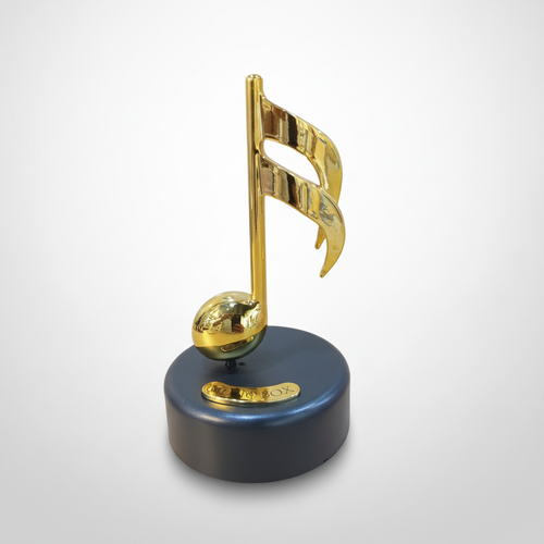 Golden Musical Note Music Box – Spinning Decorative Figurine