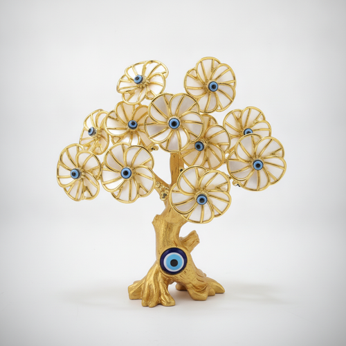 Golden Evil Eye Tree Decorative Figurine – Lucky Home Décor