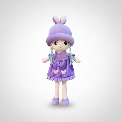 Purple Bunny Girl Soft Plush Doll – Cute Stuffed Toy