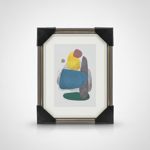 Abstract Geometric Framed Wall Art Print – Modern Decor