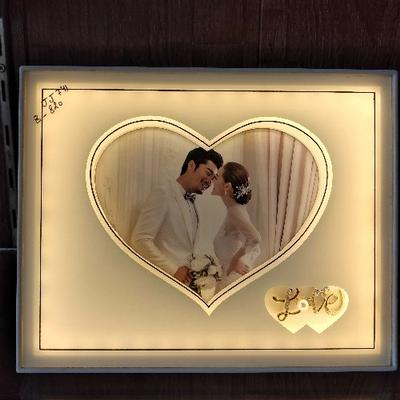 Heart-Shaped LED Photo Frame Designed To Display Cherished Memories.