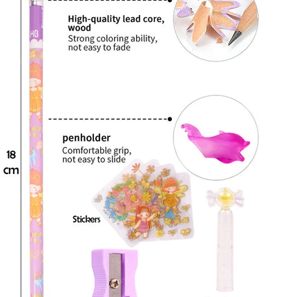 Stylish Pencils Stationary Kit Flower