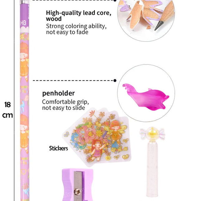 Stylish Pencils Stationary Kit Flower