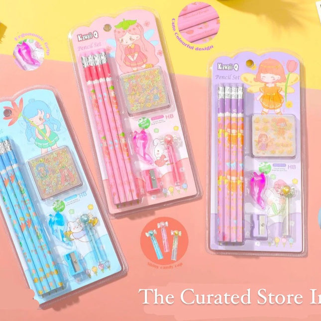 Stylish Pencils Stationary Kit Flower