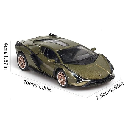 Lamborghini Toy Car Metal Pull Back Diecast Car with Openable Door and Sound Light