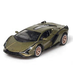 Lamborghini Toy Car Metal Pull Back Diecast Car with Openable Door and Sound Light