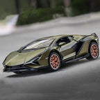 Lamborghini Toy Car Metal Pull Back Diecast Car with Openable Door and Sound Light
