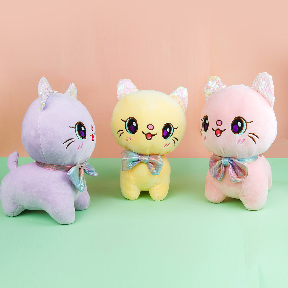 Bow Cat Soft Toy I 35 CM