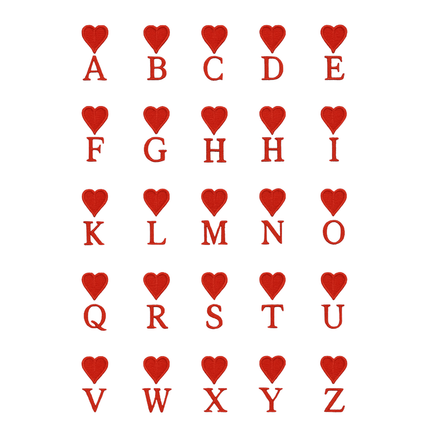 Initial Heart Embroidery T-Shirt