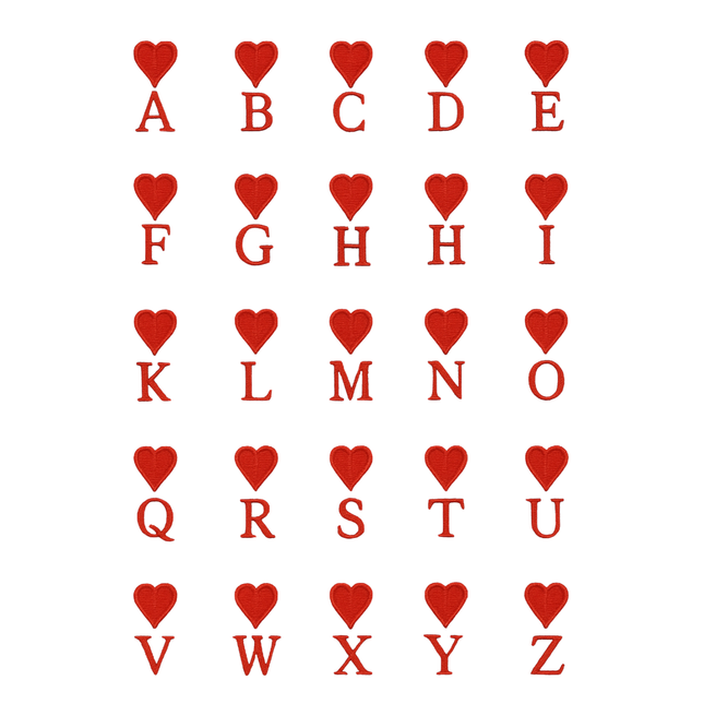 Initial Heart Embroidery T-Shirt