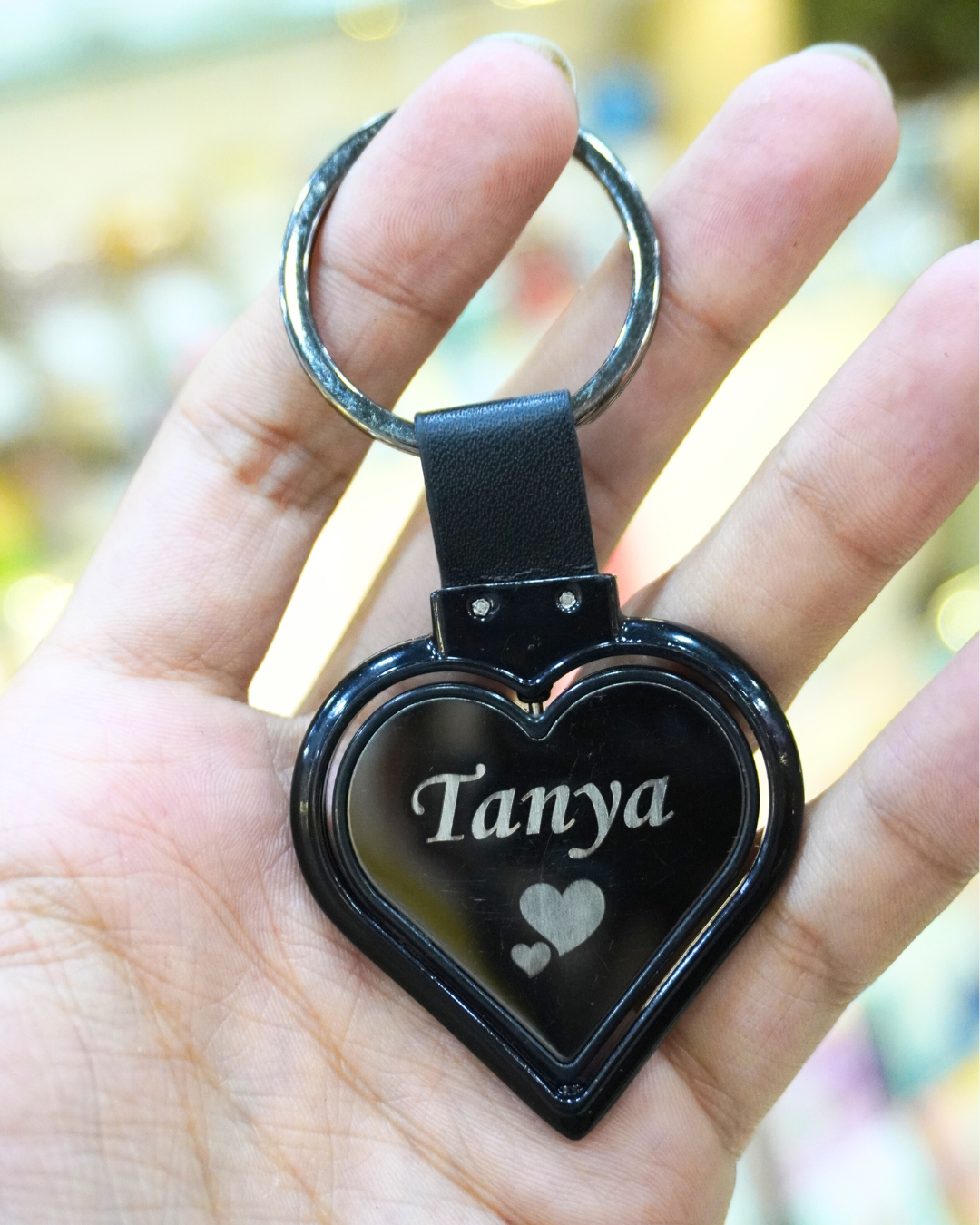 Personalised Heart Metal Keychain