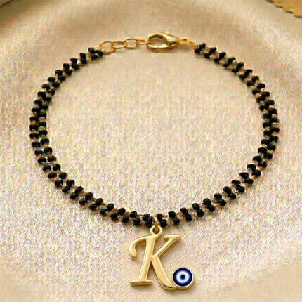 Name Initial Mangalsutra Bracelet