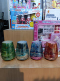 Marble-Effect Stemless Glass Vases – Set of 4 Colors