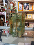 Artisan Glazed Ceramic Vase – Green & Gold Abstract