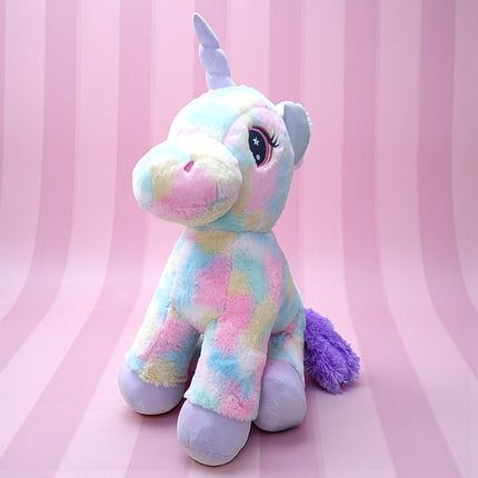 Rainbow Multicolor Horse Plush Soft Toy 85cm