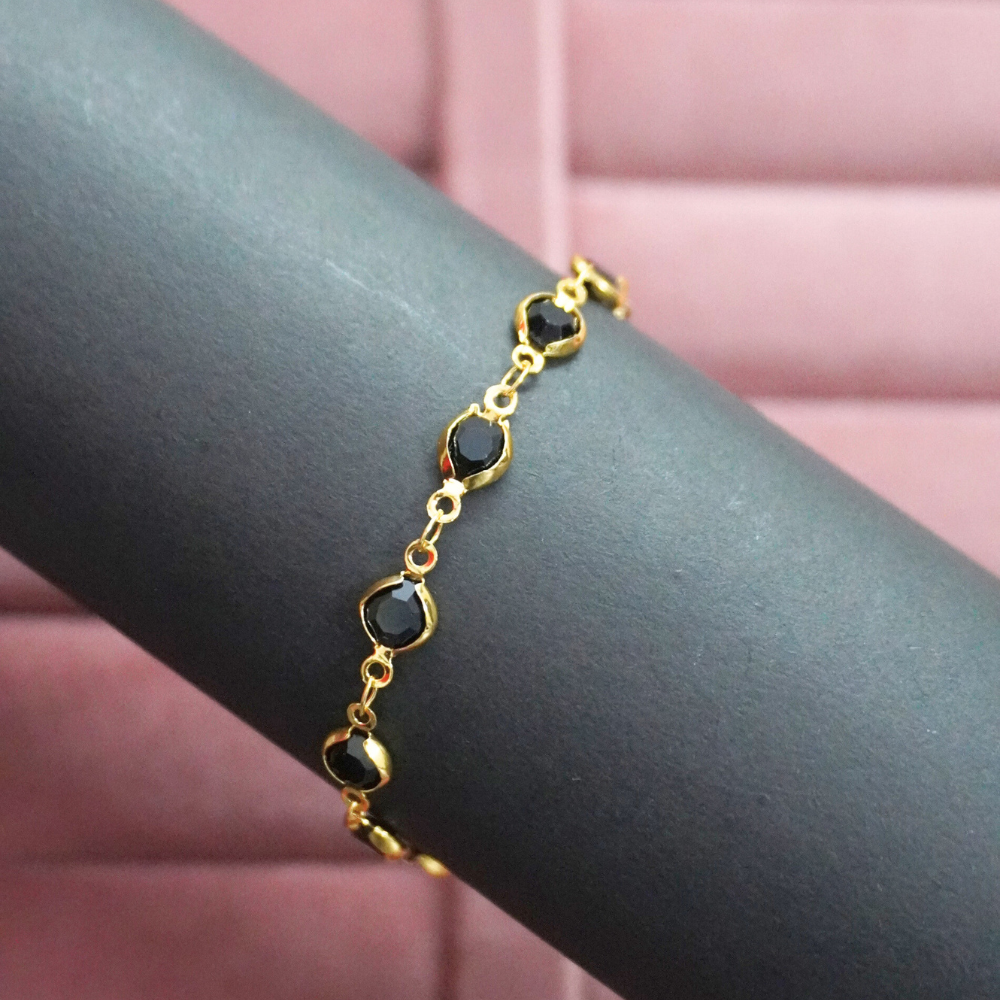 Black Circle Bracelet