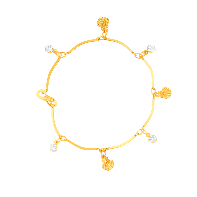 3 Bracelets Combo 18k Gold Platted AD Bracelet