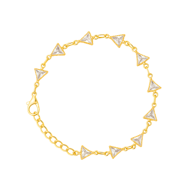 3 Bracelets Combo 18k Gold Platted AD Bracelet