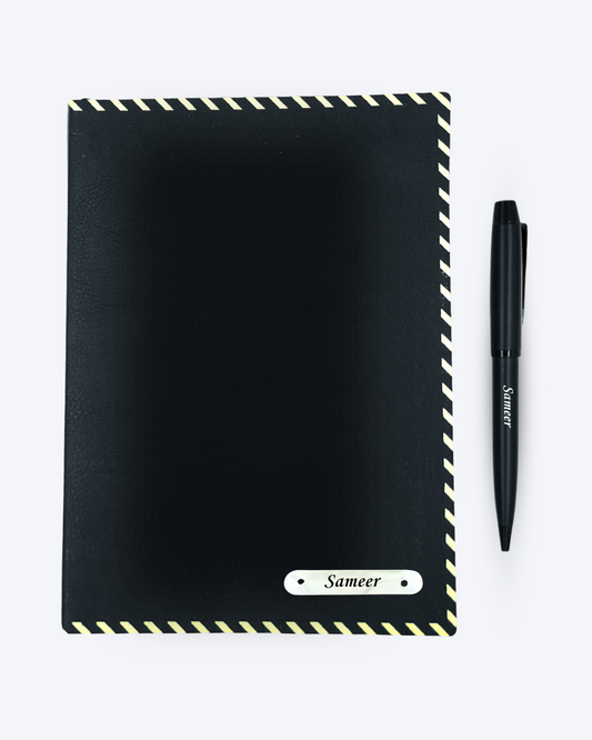 Personalised Golden Dash Notebook & Pen Combo