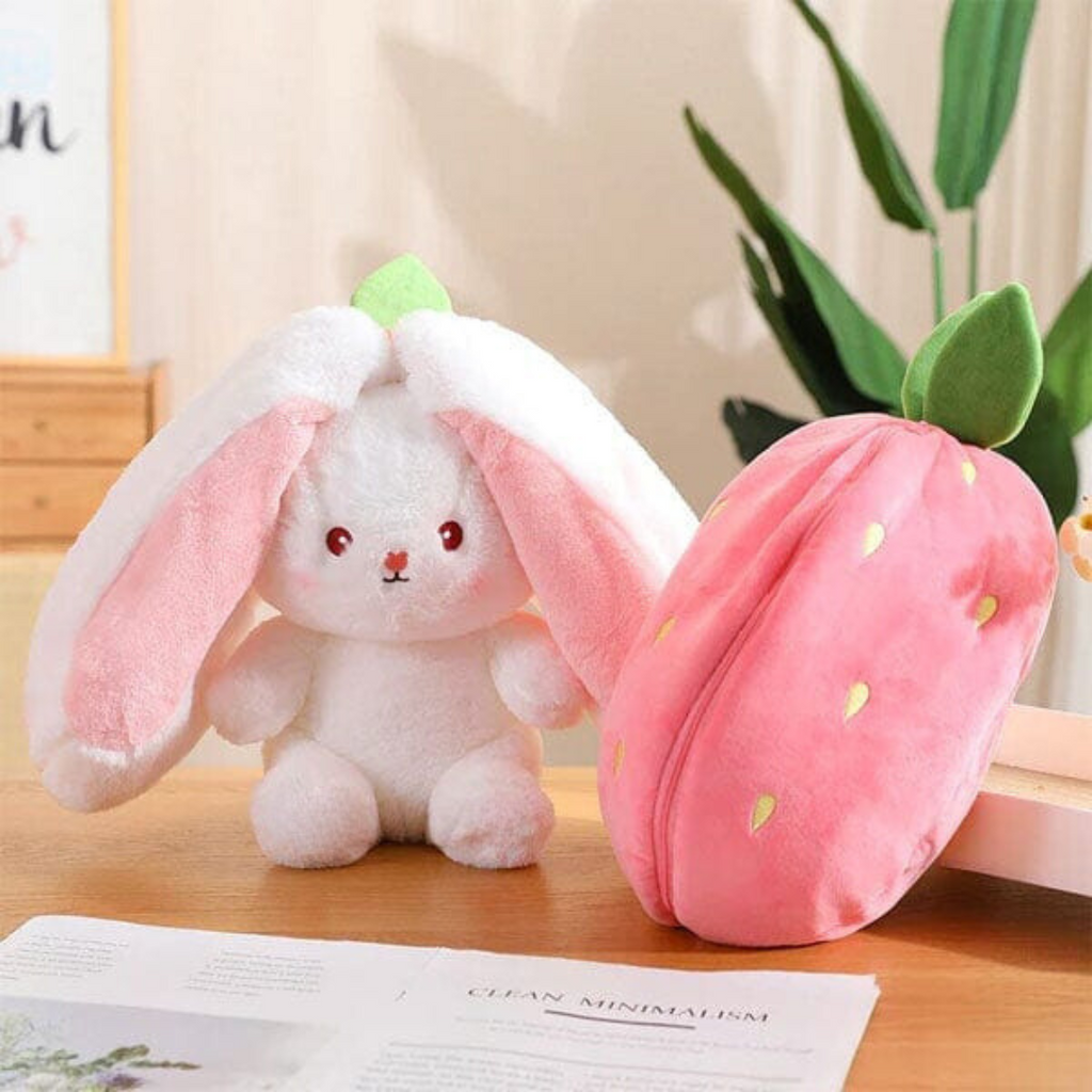 Strawberry Bunny Soft Toy 25cm