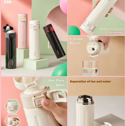 Mini Coffee Travel Mug with Lid Stainless Steel Thermos Water Bottle