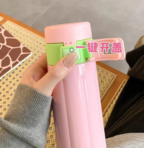 Mini Coffee Travel Mug with Lid Stainless Steel Thermos Water Bottle