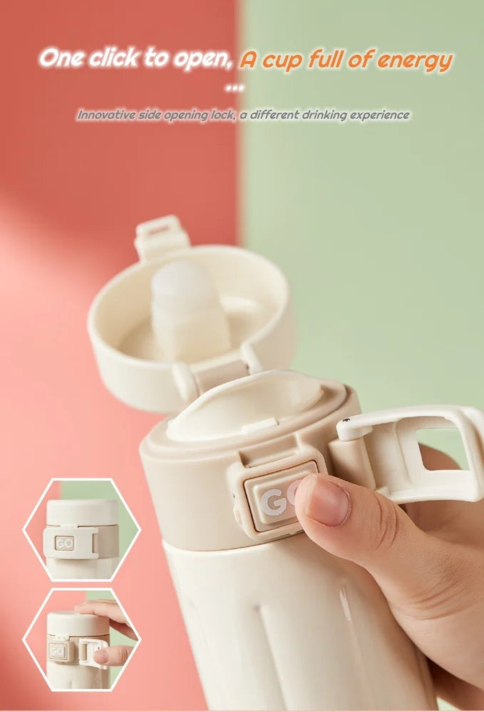 Mini Coffee Travel Mug with Lid Stainless Steel Thermos Water Bottle