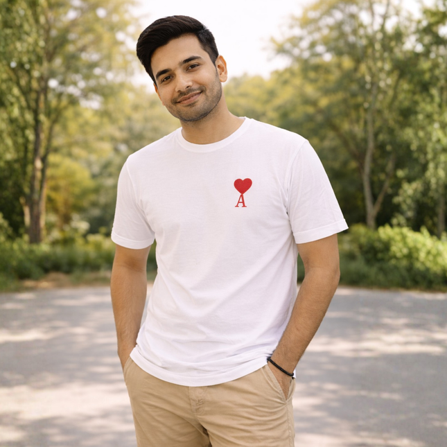 Name Initial Embroidery T-Shirt | All Letters Available | Unisex T-Shirt