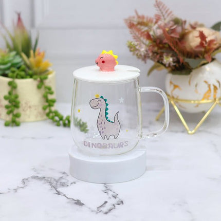 Dinosaur Transparent Glass Mug