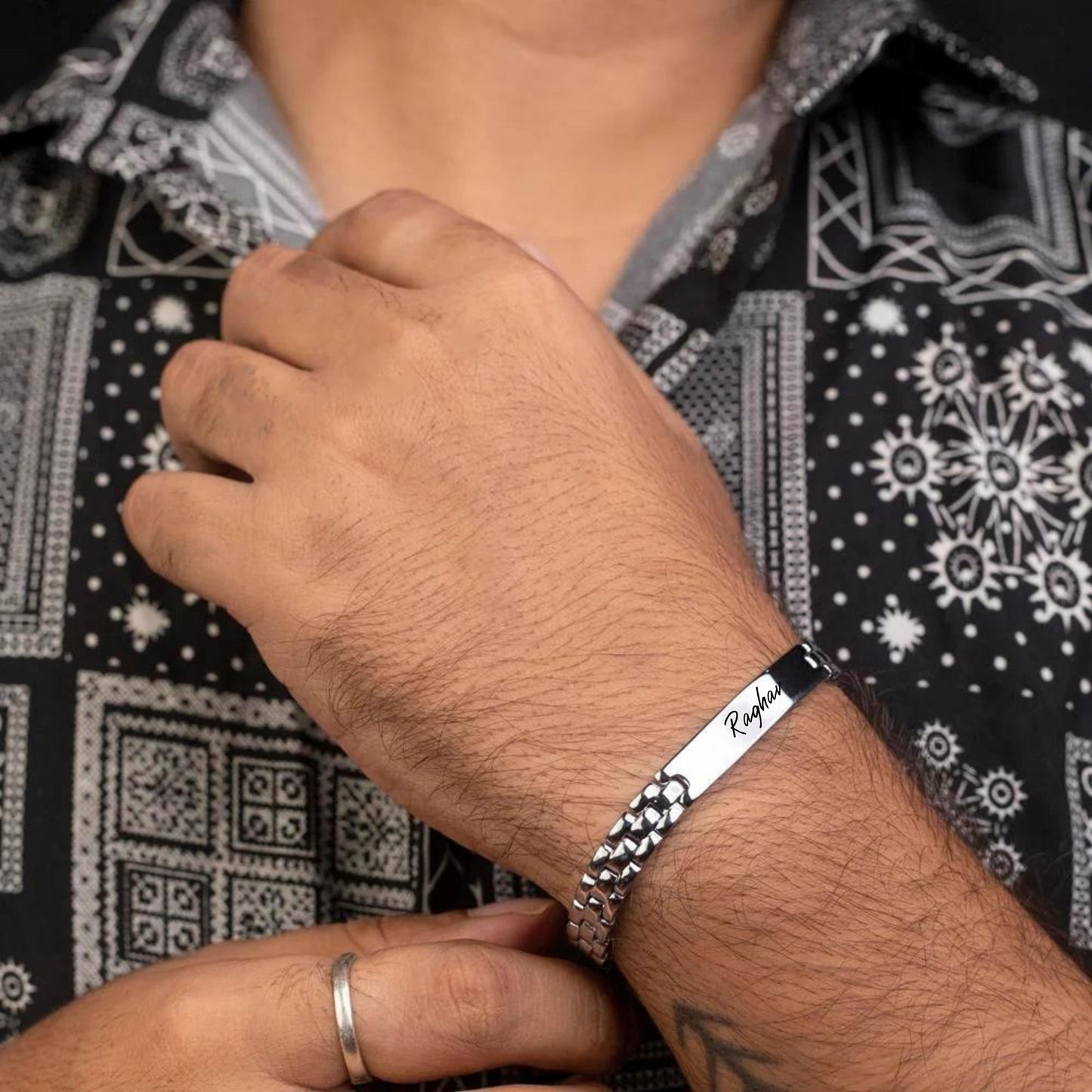 Personalised Male Chain Bracelet