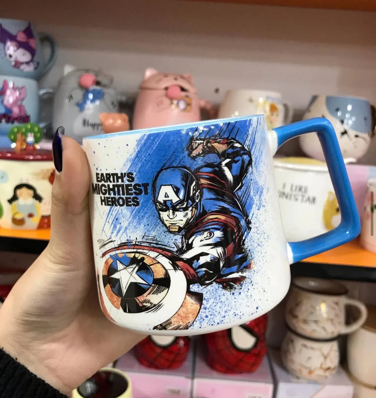 Disney Marvel Avengers 450ML Ceramic Water Cups Iron Man Hulk Captain America